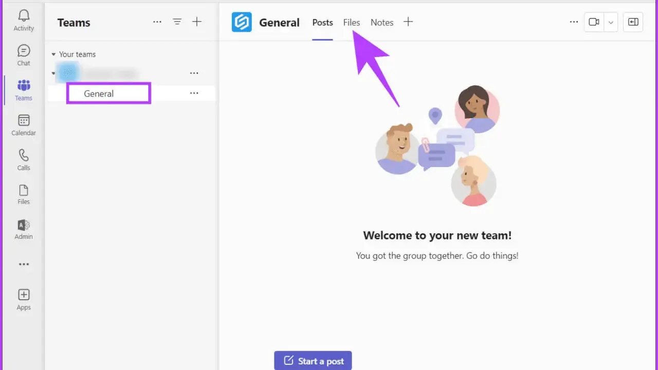Dans Teams, l'onglet "Fichiers" montre où sont stockées les conversations et documents.