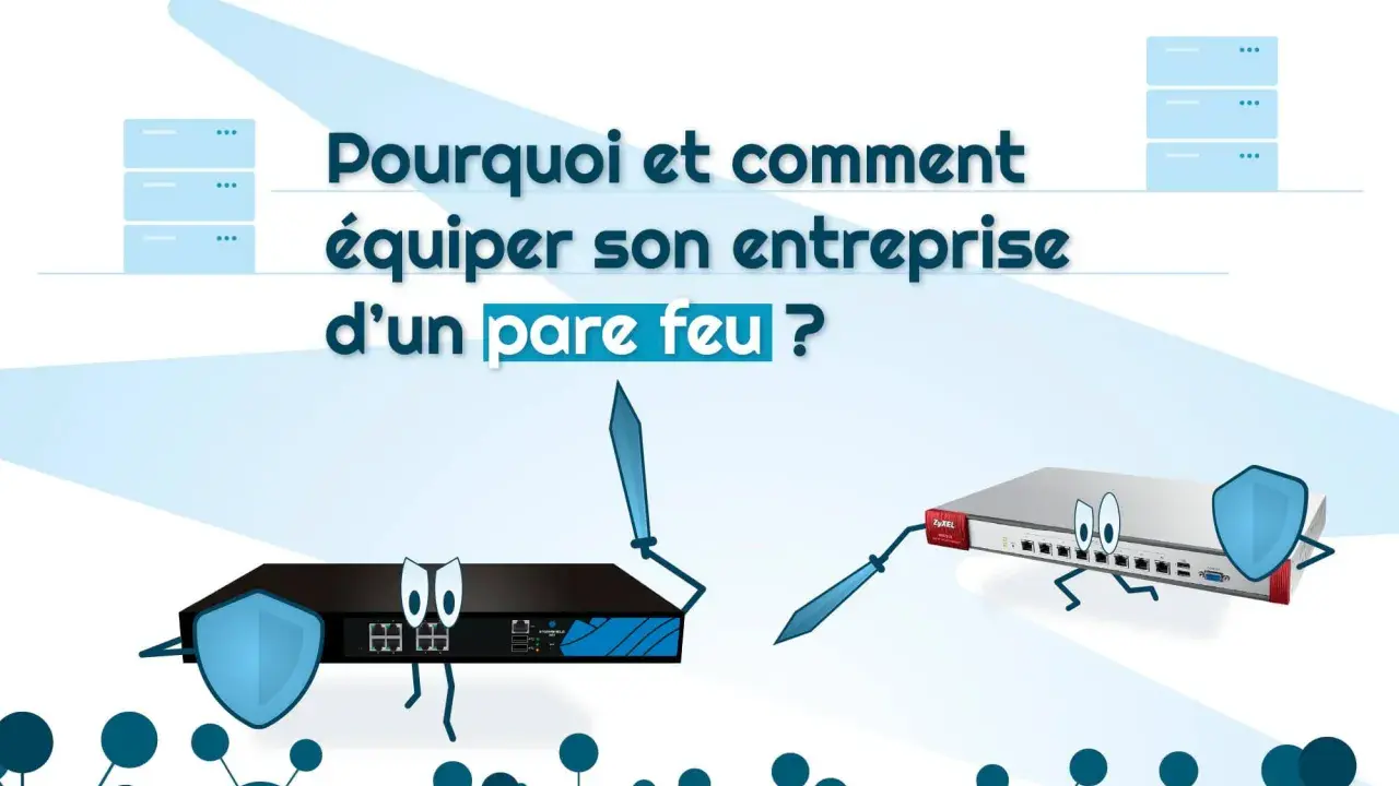Deux pare-feux physiques s'affrontent, symbolisant la protection de votre entreprise.