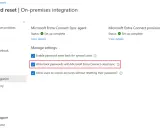 Paramètres de réinitialisation de mot de passe Azure AD : activation de la synchronisation des mots de passe avec Microsoft Entra Connect cloud sync.