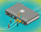 Des ouvriers connectent des câbles à un grand boîtier gris, illustrant a quoi sert un switch : relier plusieurs appareils pour un réseau.
