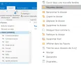 Interface d'un logiciel de messagerie montrant comment classer ses mails avec des dossiers et des options de gestion.