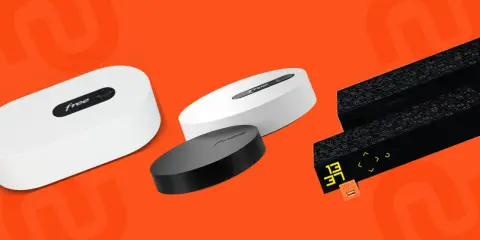 Découvrez c'est quoi la fibre Free avec ces boîtiers Freebox et un décodeur TV.
