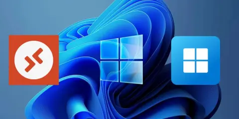 Icônes de connexion bureau à distance : TeamViewer et Connexion Bureau à distance Windows sur fond Windows 11.