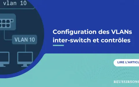 Schéma réseau montrant la configuration des VLANs inter-switch. Comprendre switch access c'est quoi pour optimiser votre réseau.