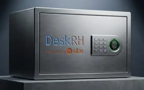 Coffre fort numérique DeskRH, solution pour l'obligation employeur. Sécurisé par empreinte digitale et clavier numérique.