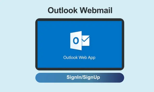 Connexion à Outlook Webmail pour votre échange de mails. Bouton "Sign In/Sign Up".