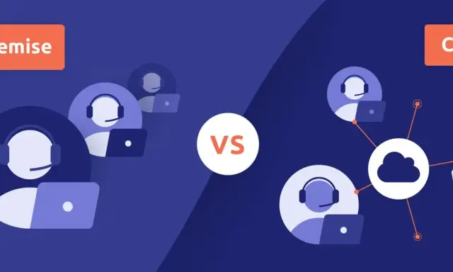 Comparaison visuelle entre une solution on-premise, avec des agents isolés, et une solution cloud, connectant les agents à un serveur central.