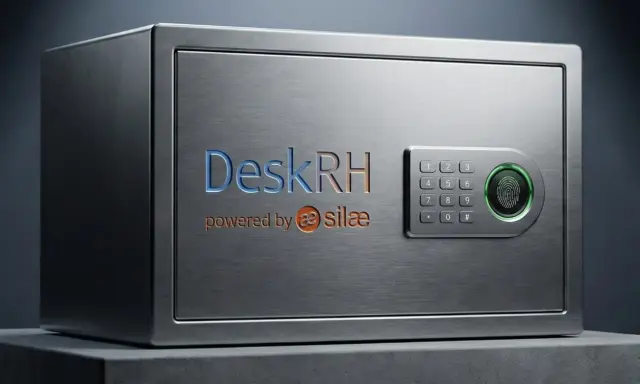 Coffre fort numérique DeskRH, solution pour l'obligation employeur. Sécurisé par empreinte digitale et clavier numérique.