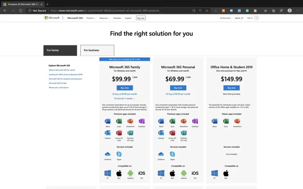 Microsoft 365 Family, Personal, et Office Home & Student 2019 : découvrez ce que sont les applications de bureau Microsoft Office.